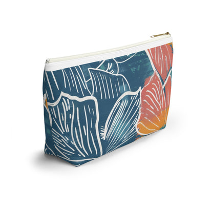 Tropical Floral Accessory Pouch | Chic Travel Bag, Makeup Organizer, Gift for Her, Summer Vibes, Eco-Friendly Design