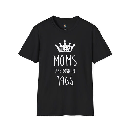 The Best Moms Are Born In 1966 T-Shirt, Crown Design, Best Mom T-Shirt, Gift for New Moms, Family Celebration Tee