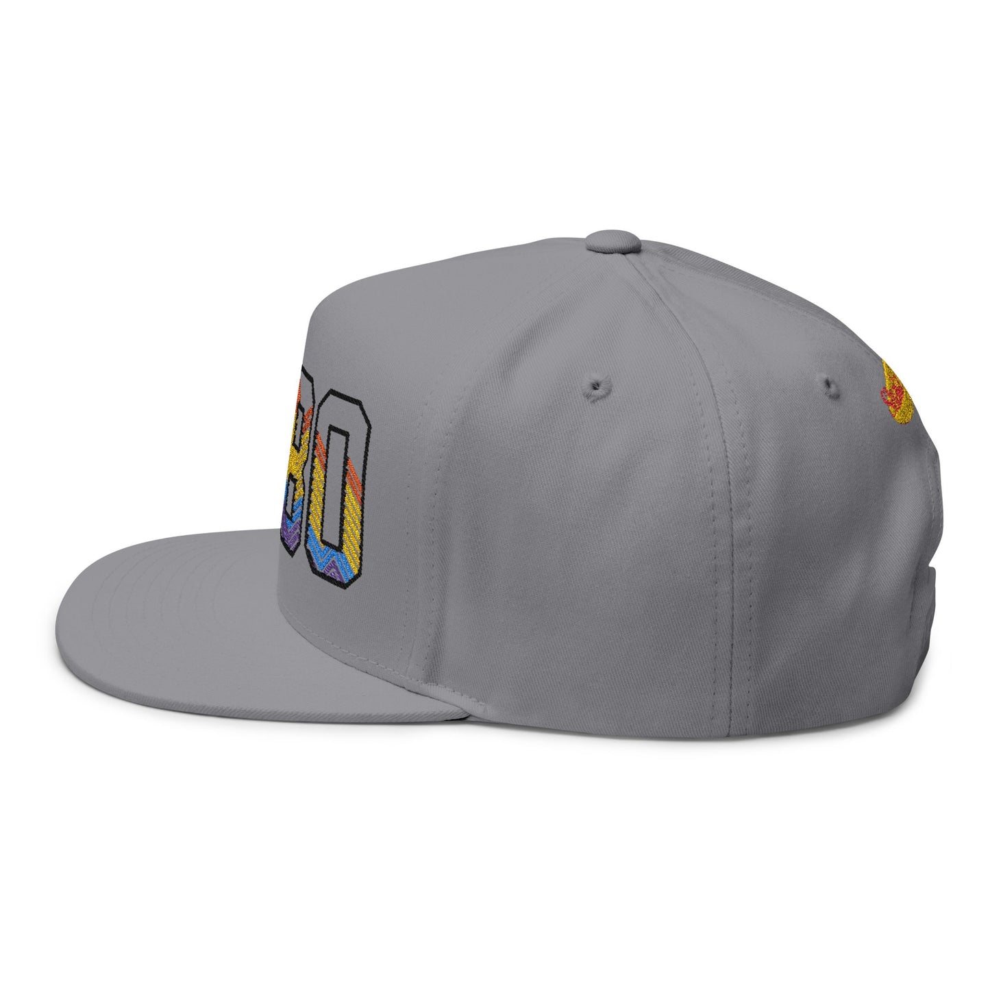 5280 Embroidered Flat Bill Cap — Denver Pride Streetwear Snapback