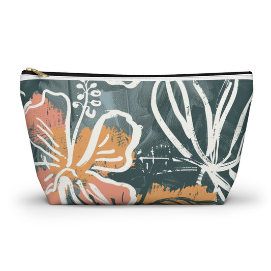 Floral Accessory Pouch, Makeup Bag, Travel Cosmetic Case, Organizer for Gifts, Summer Vibes, Flower Print, Cute Storage