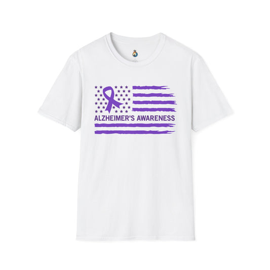 Alzheimer's Awareness Unisex Softstyle T-Shirt, Support Shirt, Awareness Tee, Fundraiser Apparel, Gift for Caregivers