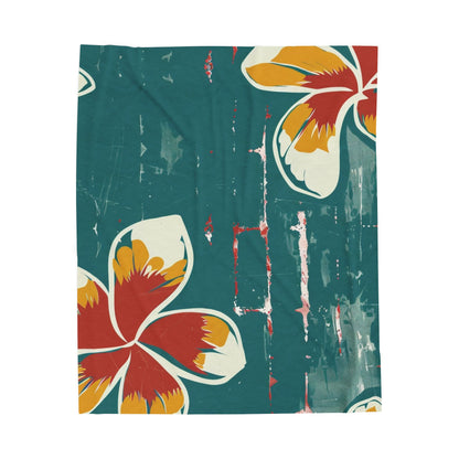 Tropical Floral Plush Blanket - Cozy Home Decor, Great Gift for Birthdays, Weddings, Holidays, Relaxing Evenings, Kids' Rooms