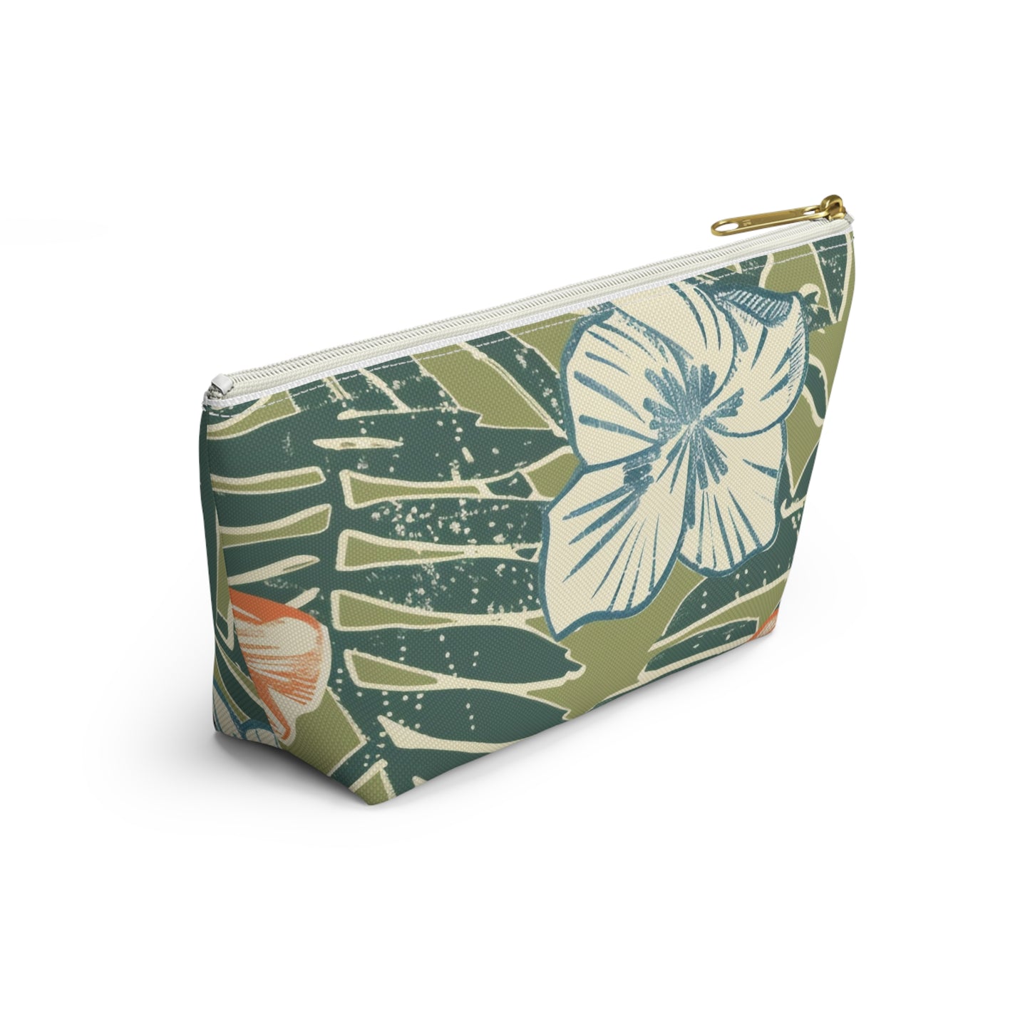 Tropical Floral Accessory Pouch, Travel Makeup Bag, Cosmetic Organizer, Cute Gift for Her, Summer Vacation Essentials