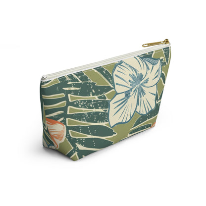 Tropical Floral Accessory Pouch, Travel Makeup Bag, Cosmetic Organizer, Cute Gift for Her, Summer Vacation Essentials