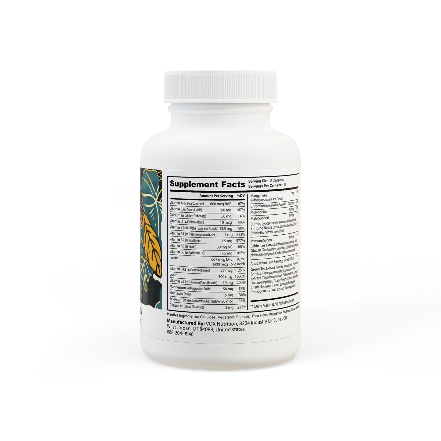 Multivitamin for Men Supplement (60 Capsules)