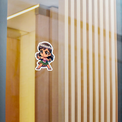 Charming Hula Girl Vinyl Decal | Fun Sticker for Home Decor & Gifts