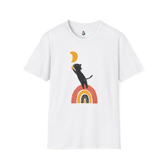 Whimsical Cat Lover T-Shirt, Cute Pet Shirt, Gift for Dog Owners, Animal Lovers Apparel, Playful Animal Art T-Shirt
