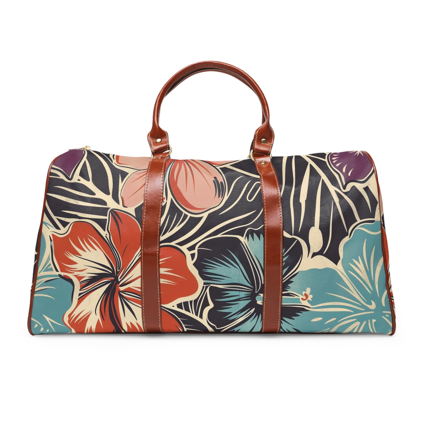 Waterproof Travel Bag - Floral Weekender, Vacation Duffle, Beach Ready Tote, Adventurer’s Carryall, Summer Getaway Essentials