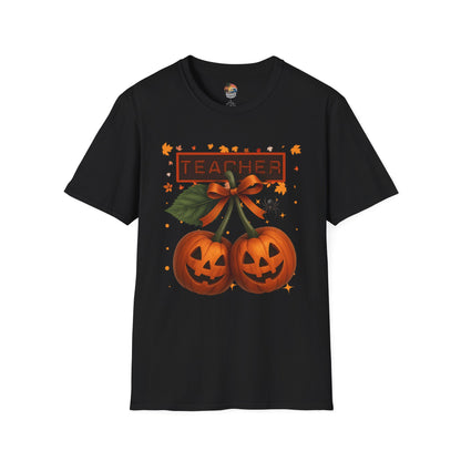 Halloween Teacher T-Shirt With Pumpkins | Unisex
