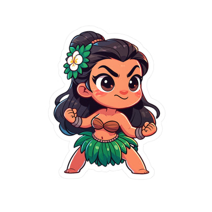 Hula Warrior Kiss-Cut Vinyl Decal