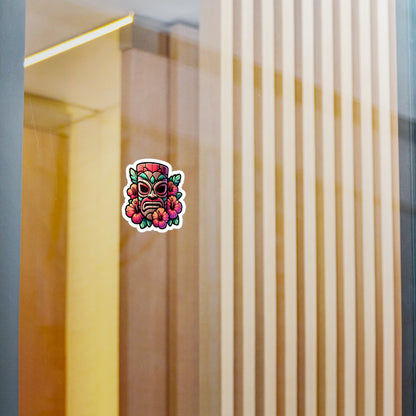 Tropical Tiki Kiss-Cut Vinyl Decals - Vibrant Floral Design for Personalized Decor