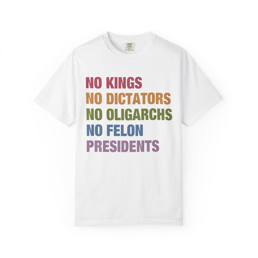 Protest Statement T-Shirt, Unisex Political Apparel for Activists, No Kings No Dictators, Social Justice Shirt, Gift for Protesters