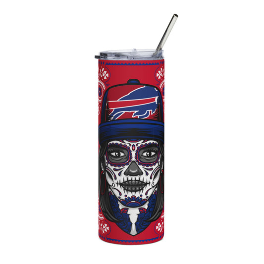 Bills Sugar Skull 20 oz Tumbler – Sublimated, Double-Walled