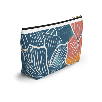 Tropical Floral Accessory Pouch | Chic Travel Bag, Makeup Organizer, Gift for Her, Summer Vibes, Eco-Friendly Design