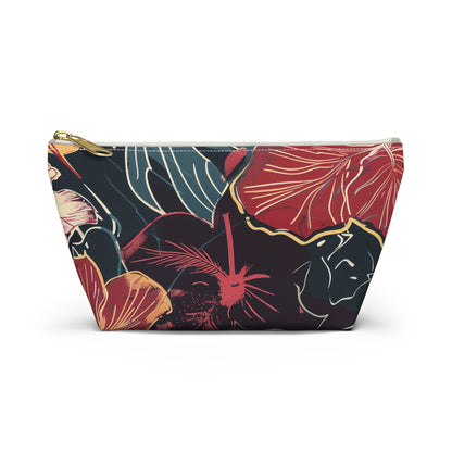Floral Accessory Pouch | Cosmetic Bag | Travel Makeup Organizer | Gift for Her | Tropical Design | Stylish Storage Solution