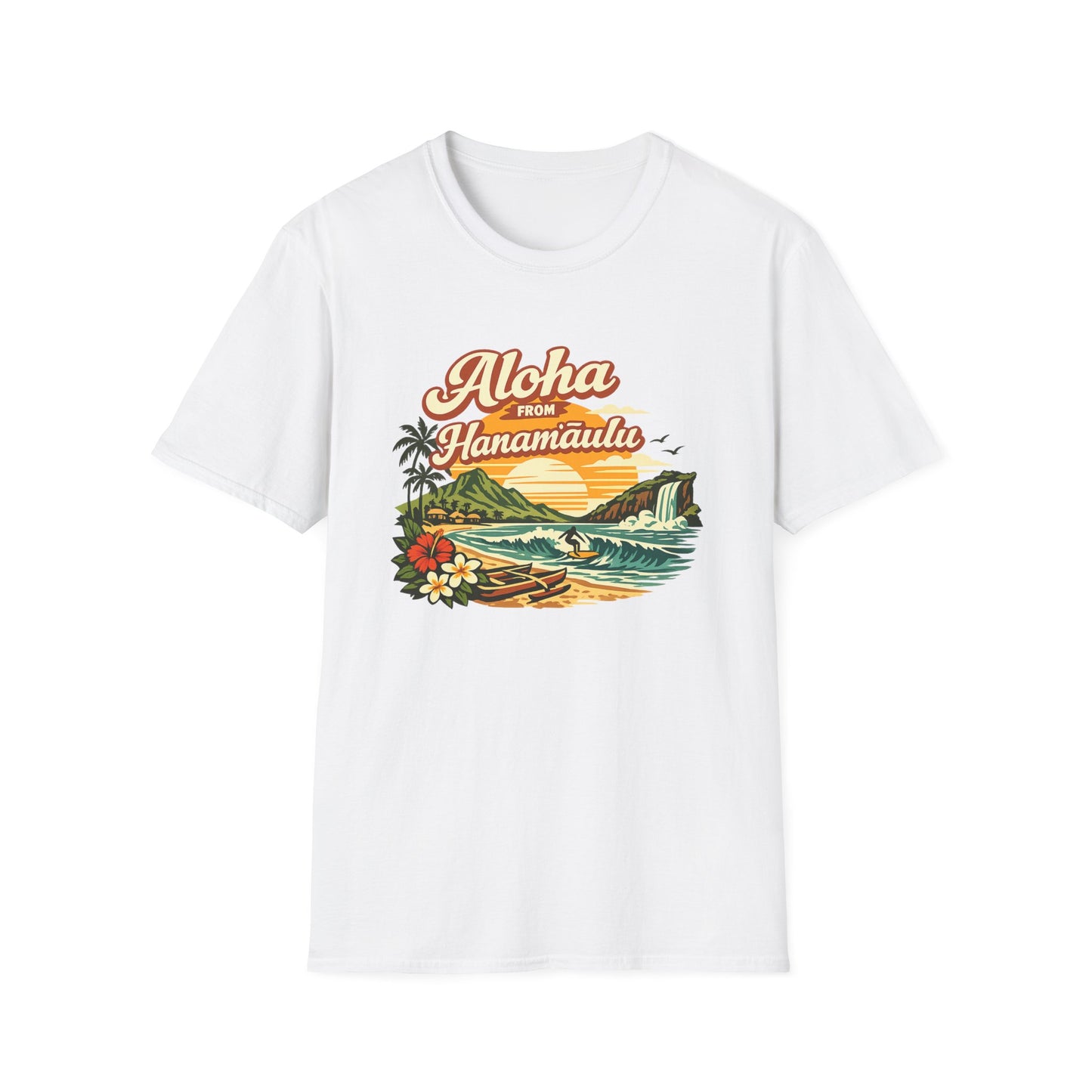 Aloha from Hanamaʻulu T-Shirt — Hawaiian Vintage Surf Scenic Tee