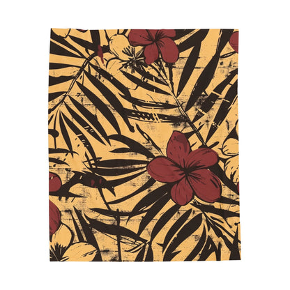 Tropical Floral Plush Blanket - Cozy Home Decor, Great Gift for Birthdays, Weddings, Holidays, Relaxing Evenings, Kids' Rooms