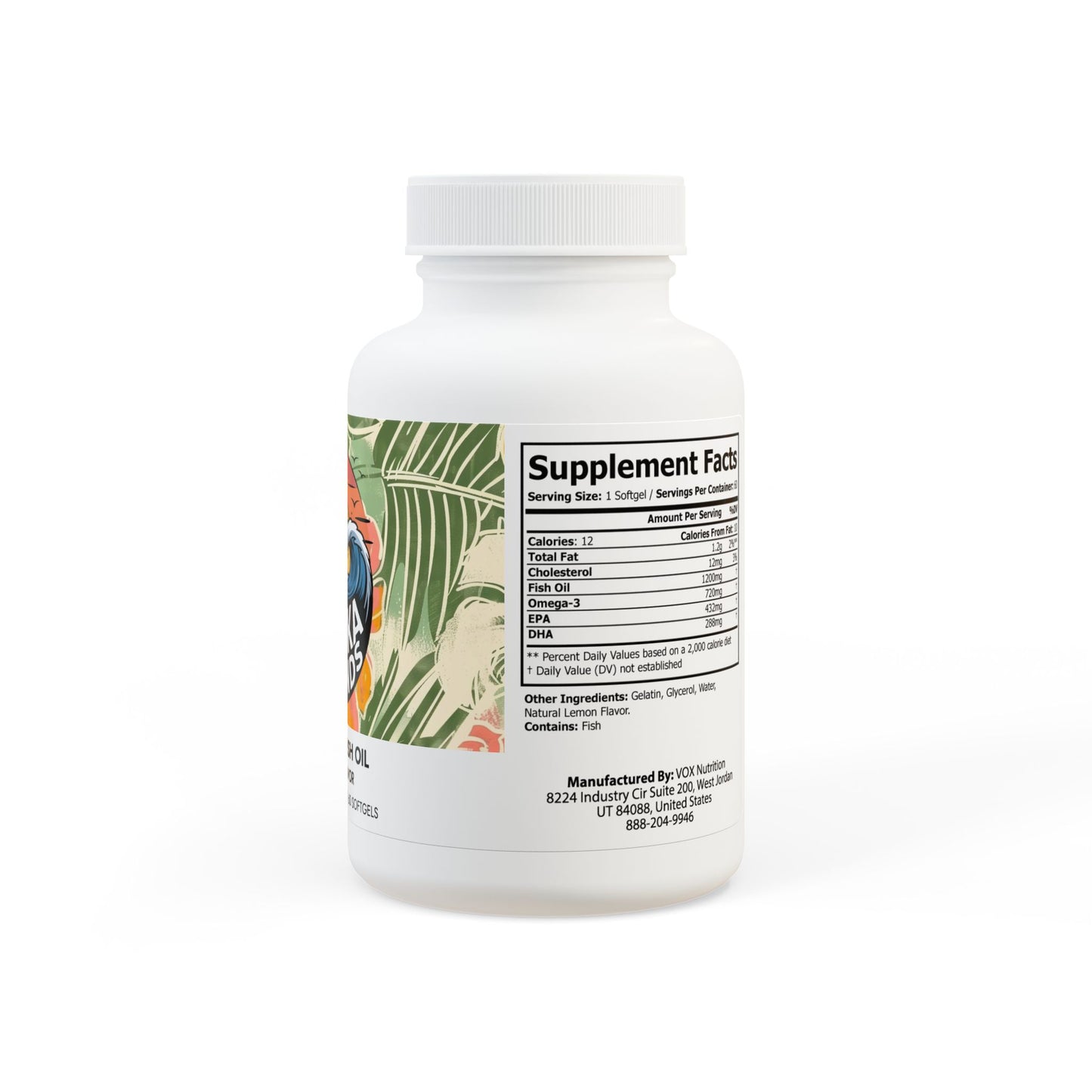 Omega 3 Fish Oil Supplement (60 Softgels)