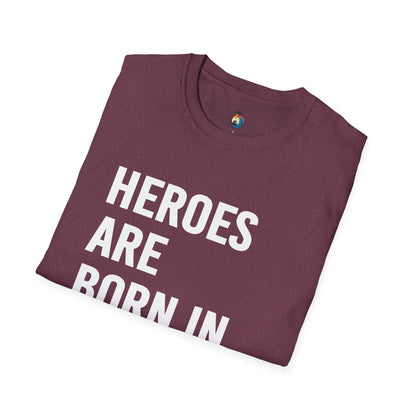 Heroes Are Born in July Unisex Softstyle T-Shirt, Birthday Gift Tee, Casual Wear, Summer Outfit, Party T-Shirt