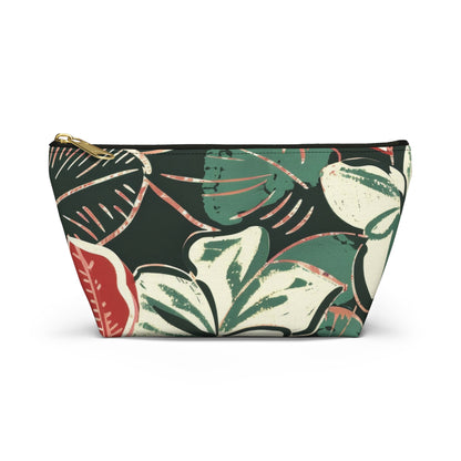 Tropical Print Accessory Pouch, Floral Makeup Bag, Travel Organizer, Gift for Her, Boho Style, Summer Vibe, Toiletry Bag
