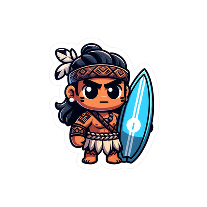 Hawaiian Surf Sticker - Fun Kiss-Cut Vinyl Decal