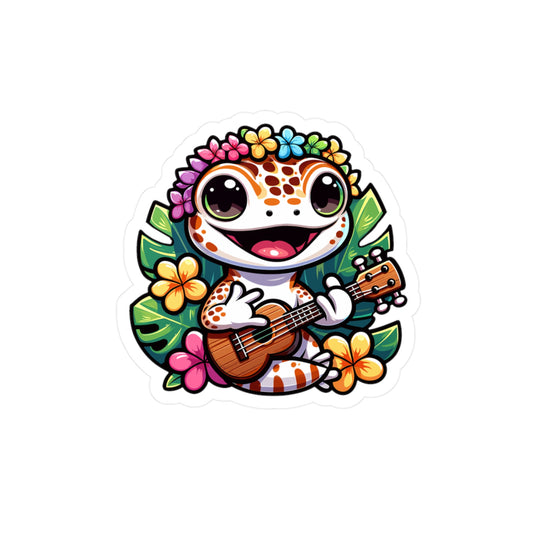 Tropical Gecko Vinyl Decals - Cute and Colorful Sticker for Home Decor