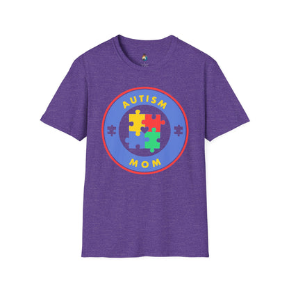 Autism Mom Puzzle T-Shirt, Support Autism Awareness Tee, Gift for Moms, Everyday Casual Wear, Special Occasion Apparel