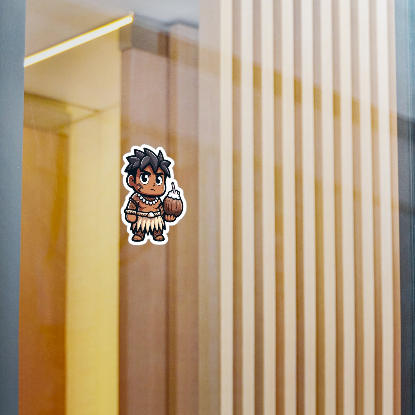 Cute Polynesian-Inspired Vinyl Decal for Personalization