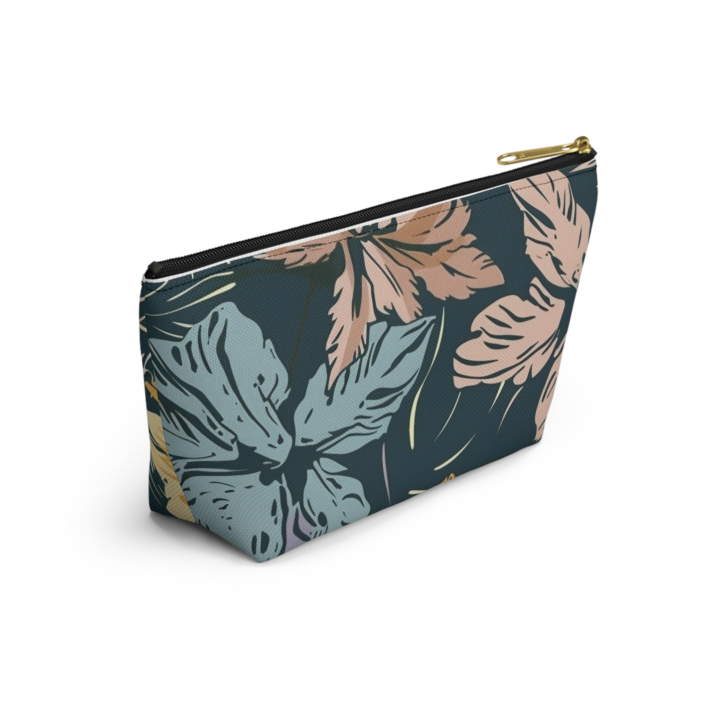 Tropical Floral Accessory Pouch, Makeup Bag, Travel Organizer, Gift for Her, Floral Print, Summer Vibes, Zip Pouch