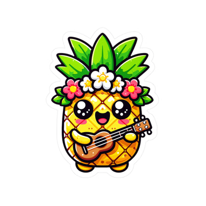 Cute Pineapple Guitar Kiss-Cut Vinyl Decal