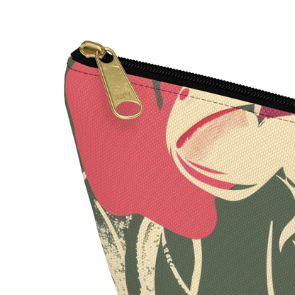 Floral Accessory Pouch, Tropical Makeup Bag, Travel Organizer, Gift for Her, Beach Purse, Cute Cosmetic Case