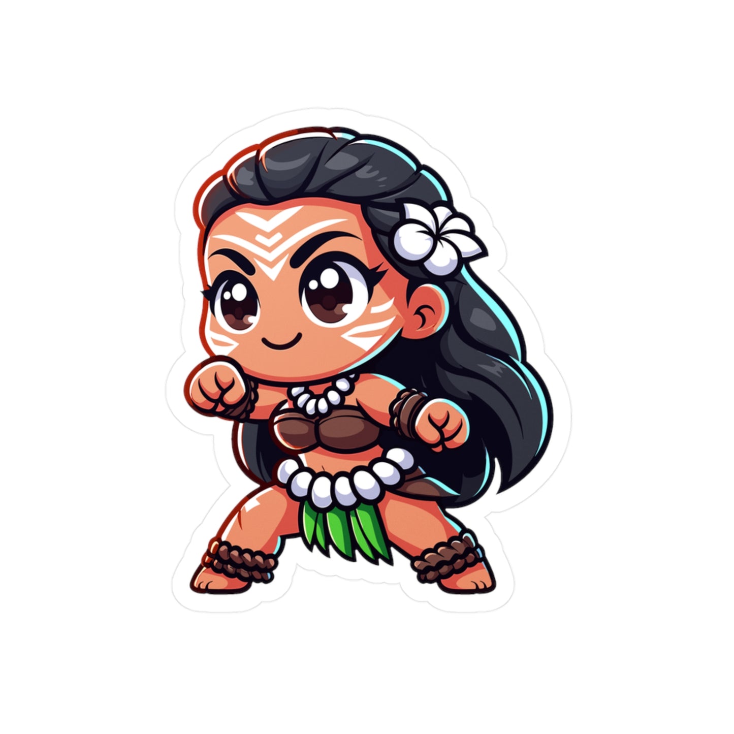 Charming Hula Girl Vinyl Decal - Cute & Playful Sticker for Home Decor and Gifts
