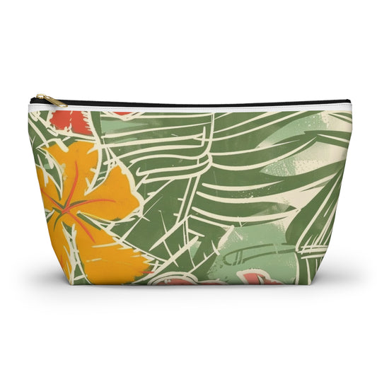 Tropical Floral Accessory Pouch, Travel Makeup Bag, Cute Storage Case, Gift for Her, Beach Essentials, Organizing Toiletries