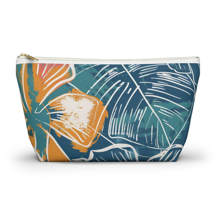 Tropical Floral Accessory Pouch | Chic Travel Bag, Makeup Organizer, Gift for Her, Summer Vibes, Eco-Friendly Design