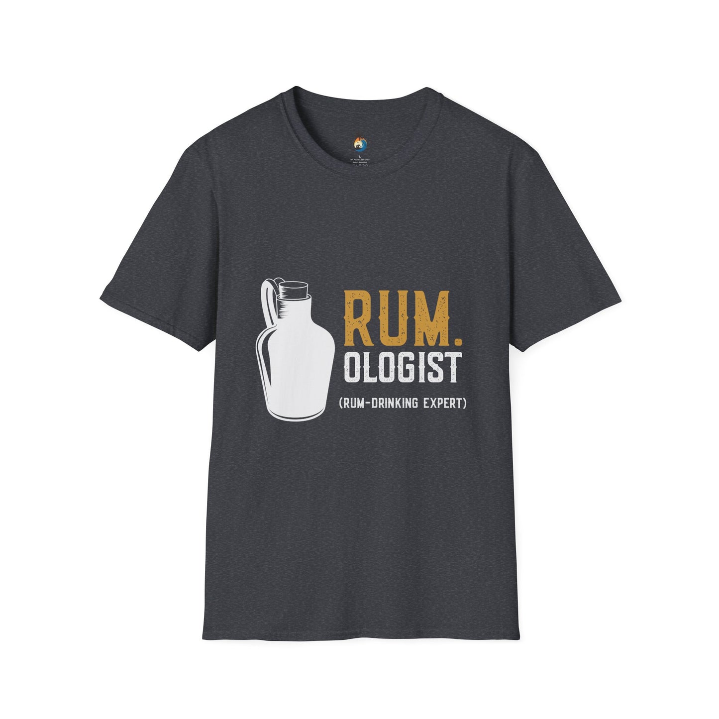 Rumologist Unisex Softstyle T-Shirt, Funny Gift for Rum Lovers, Casual Party Wear, Beach Vacation Tee, Unique Bar Shirt, Summer Essentials