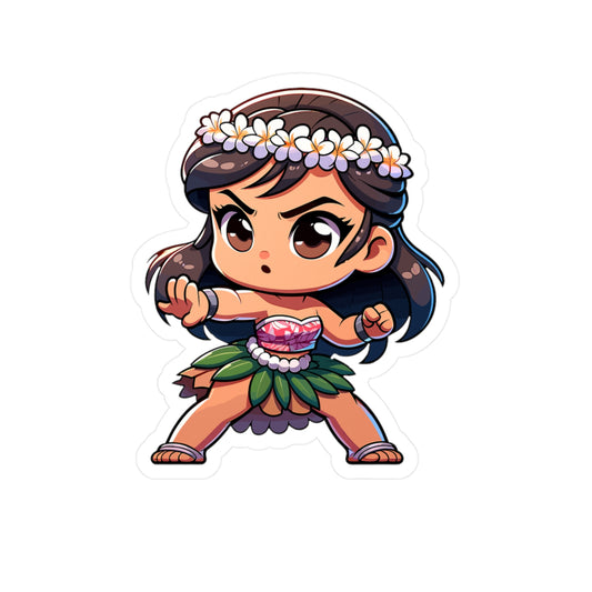 Charming Hula Girl Vinyl Decal | Fun Sticker for Home Decor & Gifts