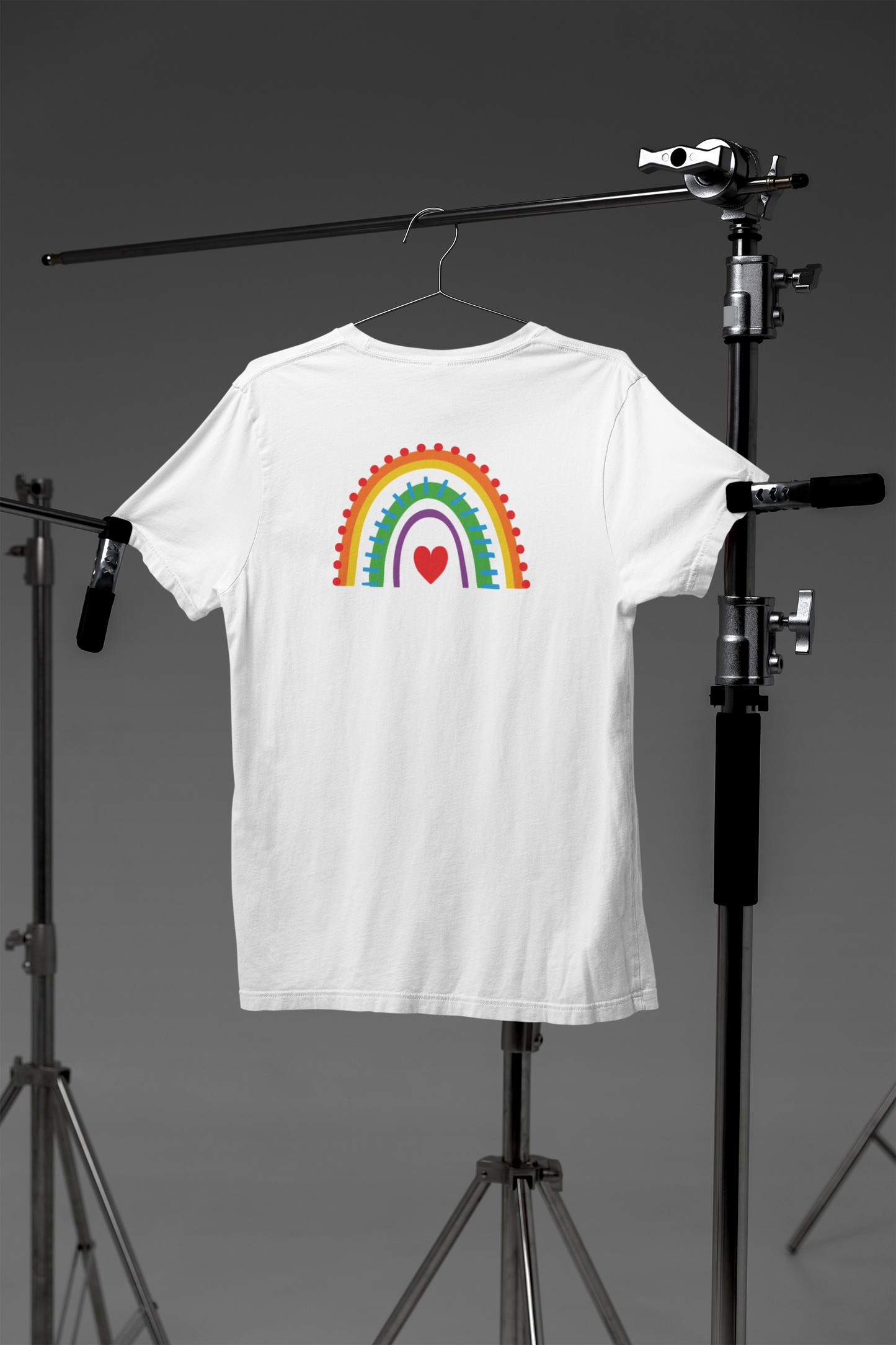 Rainbow Heart LGBTQ Crew neck T-Shirt