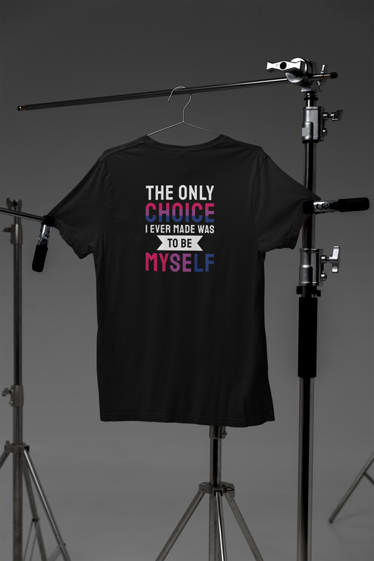 The Only Choice I Made was to be Myself, Crew Neck T-Shirt White