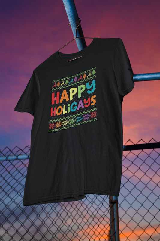 Shaka Brands | Graphic Tees | Happy HoliGays PRIDE T-Shirt