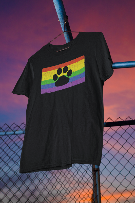 Shaka Brands | Graphic Tees | Rainbow Paw Print PRIDE T-Shirt