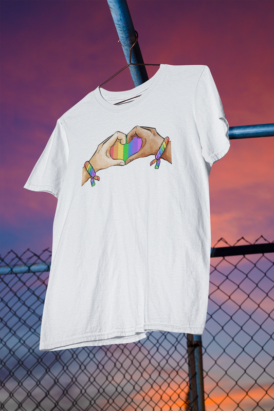Shaka Brands | Graphic Tees | Heart Hands PRIDE T-Shirt