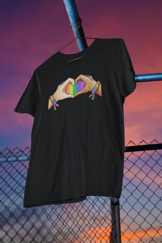 Shaka Brands | Graphic Tees | Heart Hands PRIDE T-Shirt