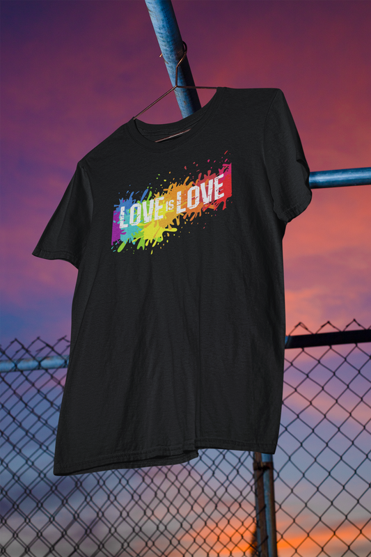 Shaka Brands | Graphic Tees | Love Is Love Paint Splatter PRIDE T-Shirt