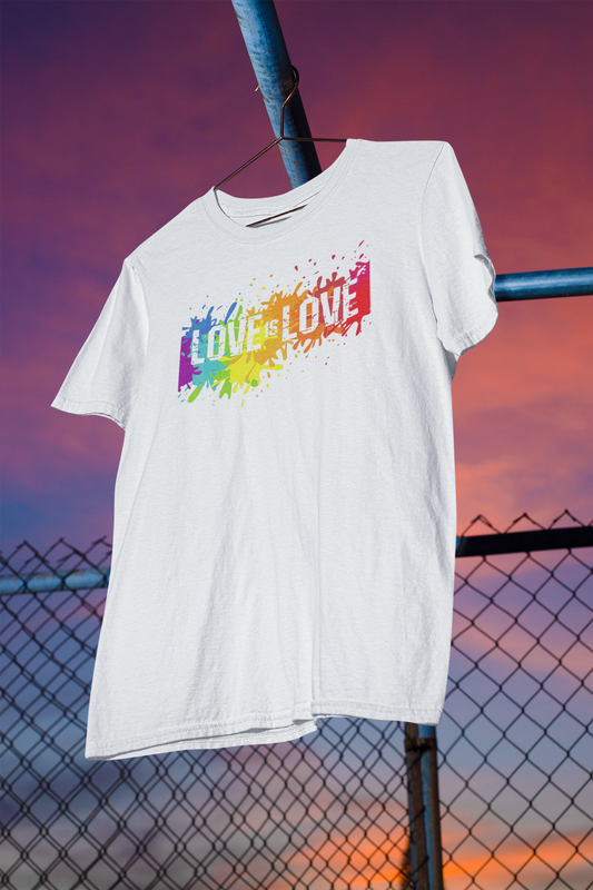 Shaka Brands | Graphic Tees | Love Is Love Paint Splatter PRIDE T-Shirt