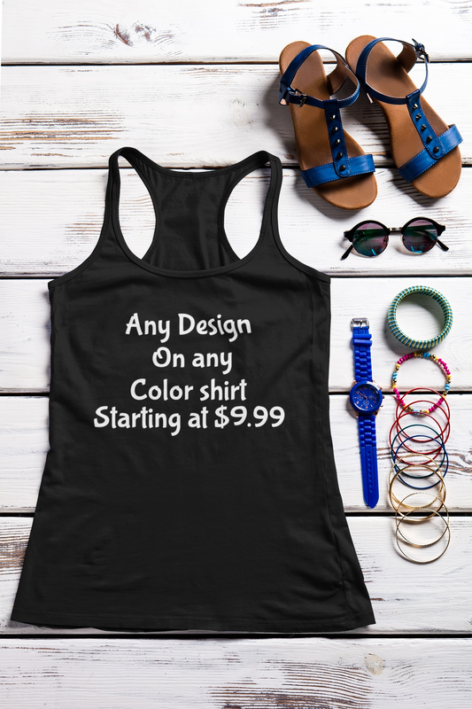 Any Design Customizable Women's Racerback Tank Top