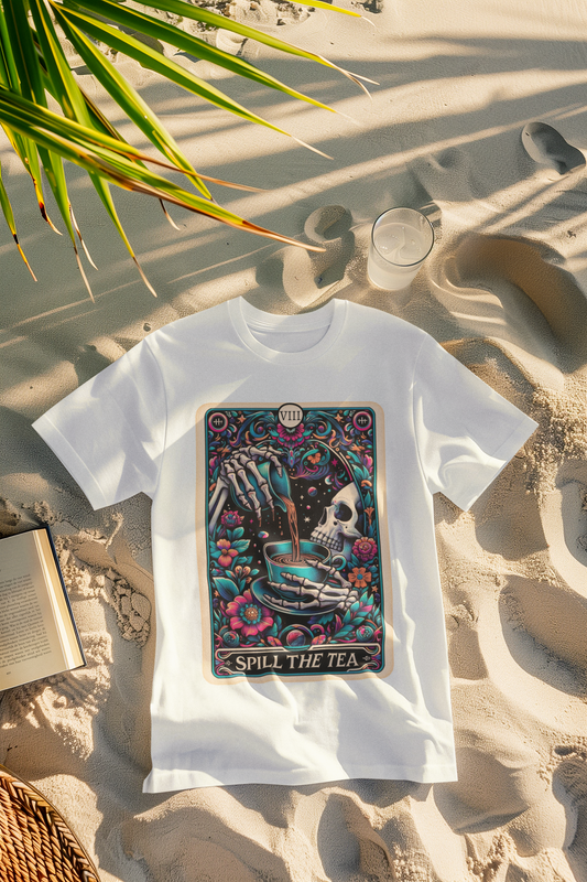 Shaka Brands | Graphic Tees | Spill The Tea Tarot Card T-Shirt