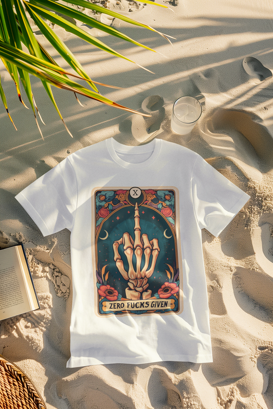 Shaka Brands | Graphic Tees | Zero Fucks Given Tarot Card T-Shirt