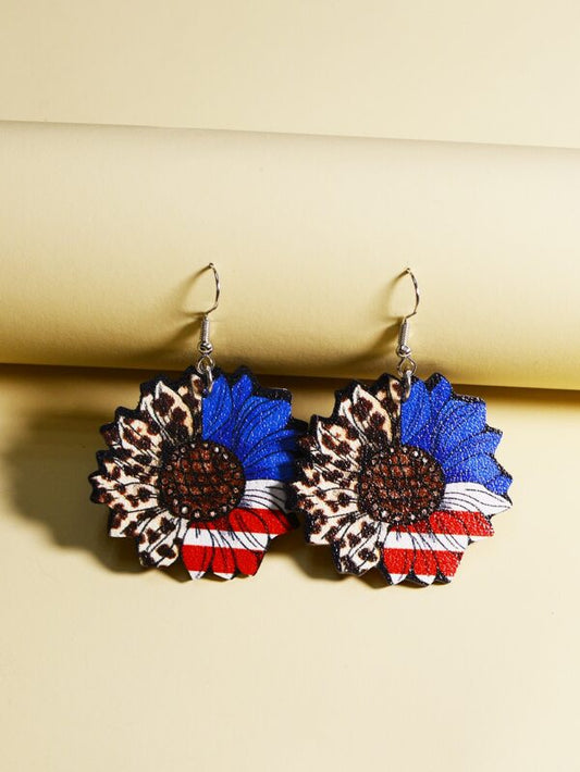 Shaka Brands | Laser Cut | Wooden Earrings ~ Sunflower