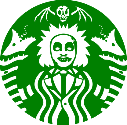 Beetlejuice Starbucks Crew neck T-Shirt