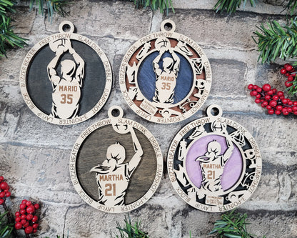 Customizable Basketball Ornament